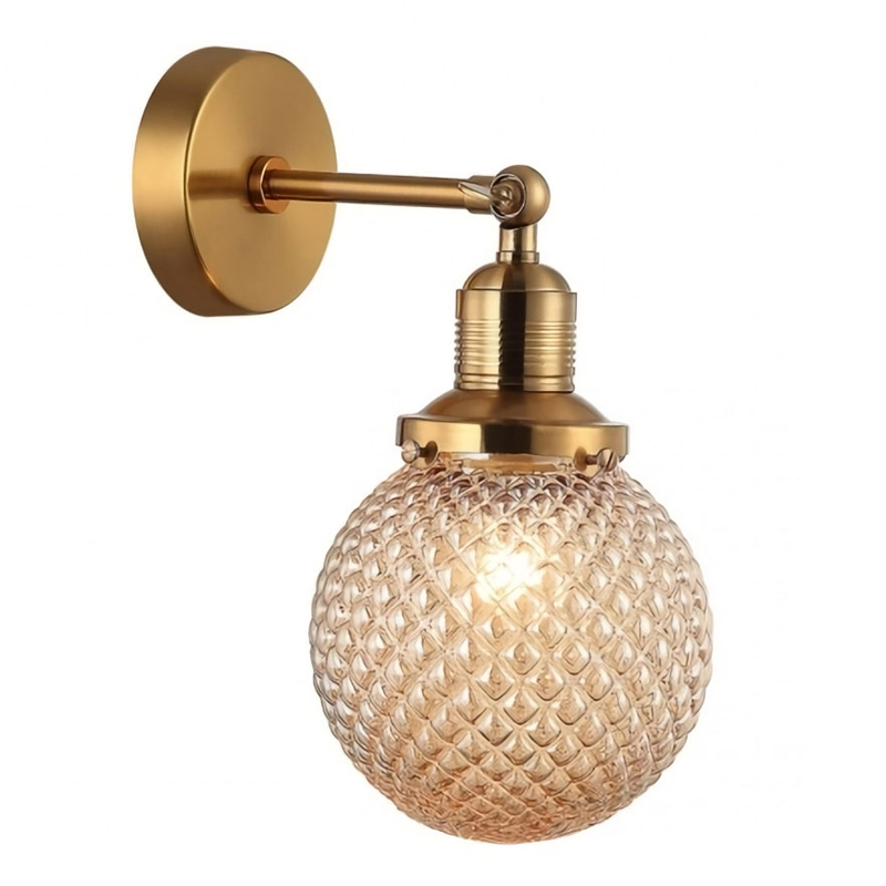 Бра Perforated Bubbles с темным плафоном Латунь Янтарный Бра Perforated Bubbles с темным плафоном Латунь Янтарный в Костроме | Loft Concept