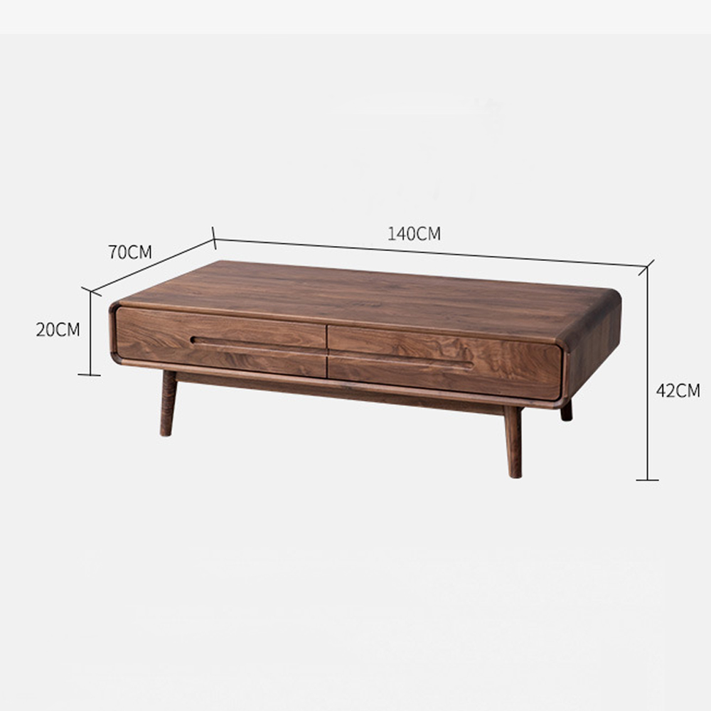 Кофейный стол из массива дерева с выдвижными ящиками Coffee Walnut Table Кофейный стол из массива дерева с выдвижными ящиками Coffee Walnut Table в Костроме