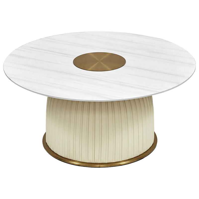 Кофейный стол Orlaith White Gold Round Table Белый ivory ( слоновая кость ) Золотой Кофейный стол Orlaith White Gold Round Table Белый ivory ( слоновая кость ) Золотой в Костроме | Loft Concept