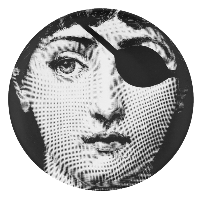 Декоративная тарелка Fornasetti 008 Черный Декоративная тарелка Fornasetti 008 Черный в Костроме | Loft Concept