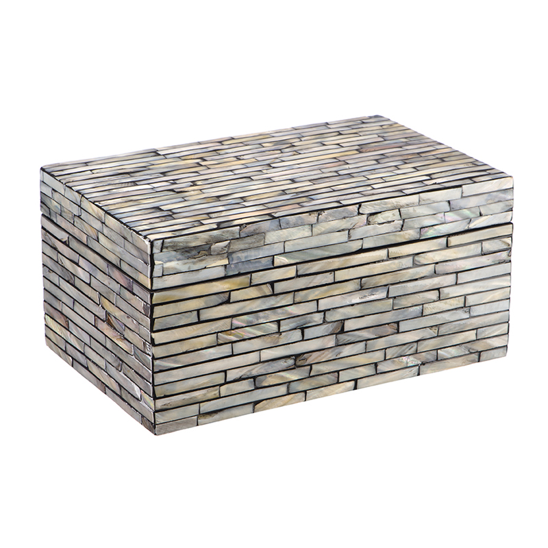 Шкатулка Box Nacre Silver Серебряный Черный Шкатулка Box Nacre Silver Серебряный Черный в Костроме | Loft Concept