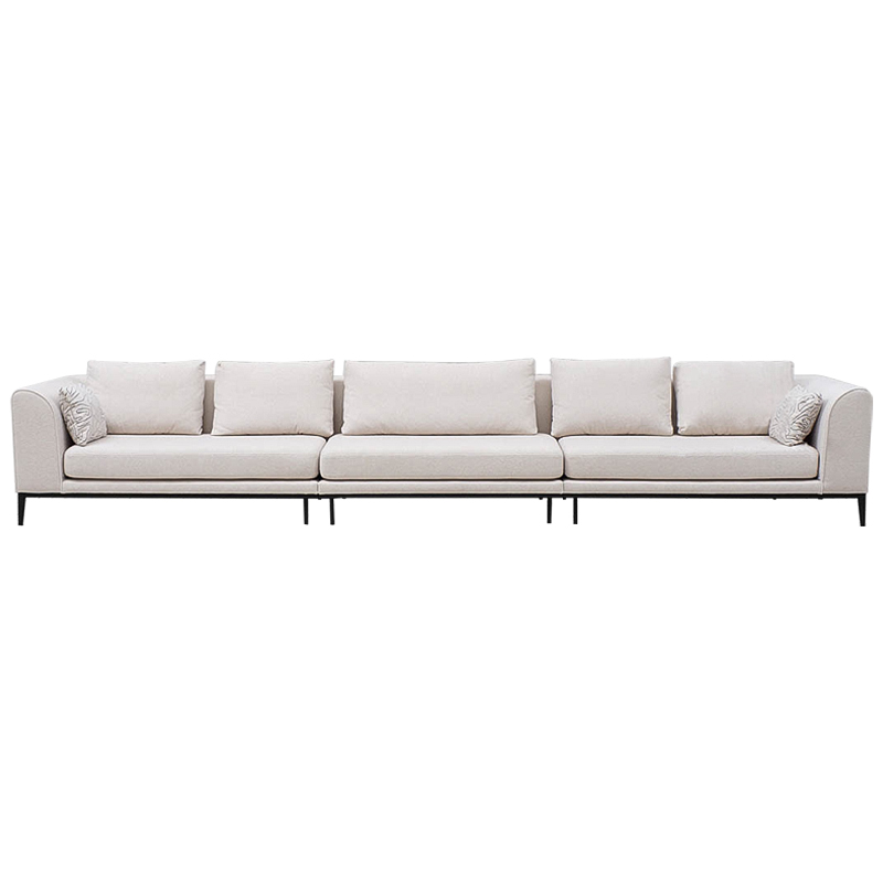Диван Willa Long Sofa Молочный Черный Диван Willa Long Sofa Молочный Черный в Костроме | Loft Concept