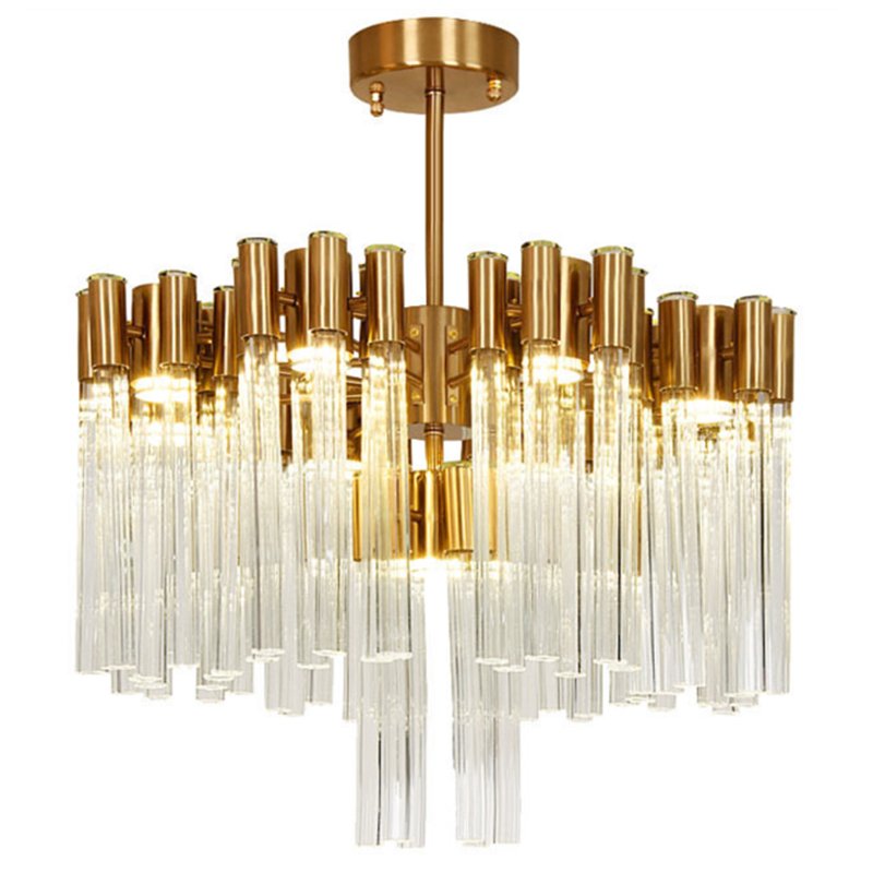Люстра Contemporary chandelier crystal brass 65 Глянцевое золото Прозрачное Стекло Люстра Contemporary chandelier crystal brass 65 Глянцевое золото Прозрачное Стекло в Костроме | Loft Concept