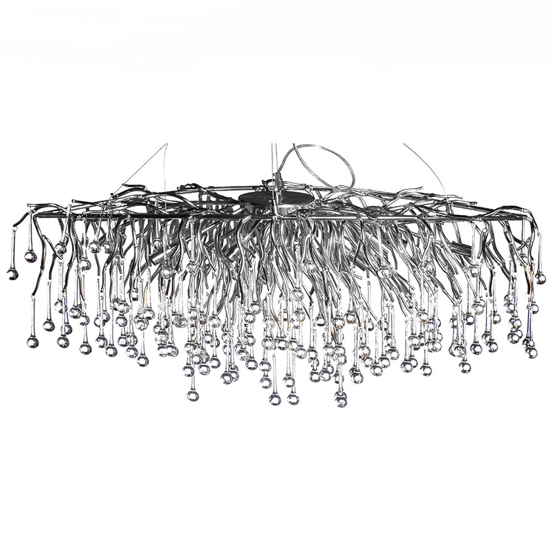 Люстра Droplet Chrome Chandelier Хром Прозрачный Люстра Droplet Chrome Chandelier Хром Прозрачный в Костроме | Loft Concept