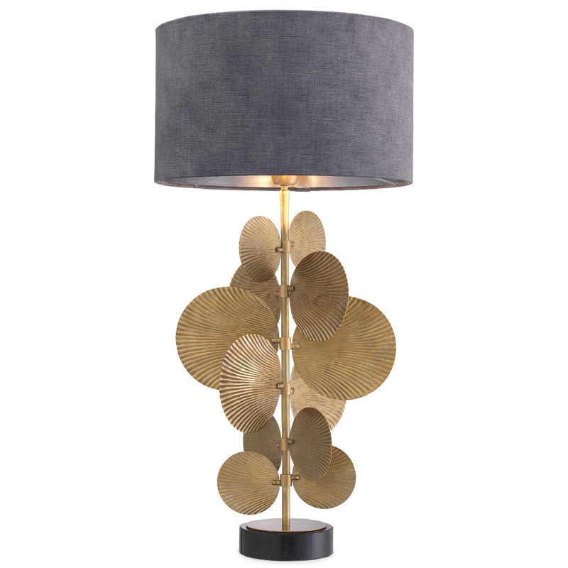 Настольная лампа Eichholtz Table Lamp Mito Винтажная латунь Черный Серый Настольная лампа Eichholtz Table Lamp Mito Винтажная латунь Черный Серый в Костроме | Loft Concept