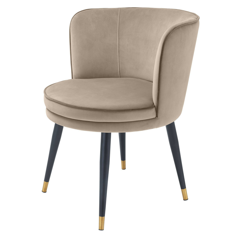Стул Eichholtz Dining Chair Grenada greige Бежево-серый Черный Латунь Стул Eichholtz Dining Chair Grenada greige Бежево-серый Черный Латунь в Костроме | Loft Concept