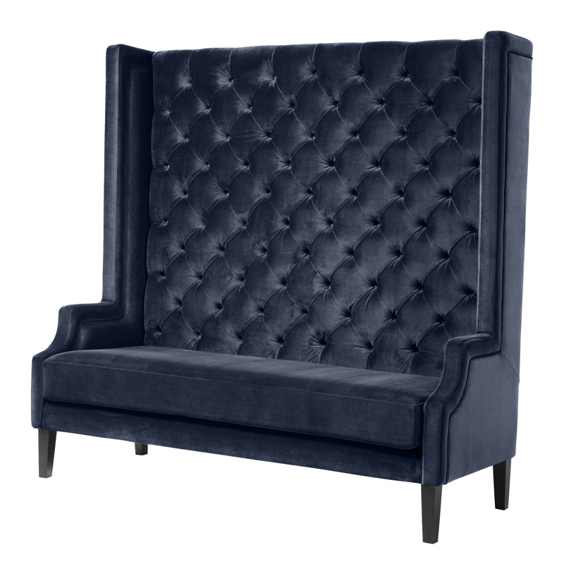 Диван Eichholtz Sofa Spectator midnight blue Синий Черный Диван Eichholtz Sofa Spectator midnight blue Синий Черный в Костроме | Loft Concept