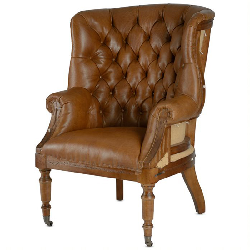 Кресло Meder Armchair натуральная кожа Коричневый Кресло Meder Armchair натуральная кожа Коричневый в Костроме | Loft Concept