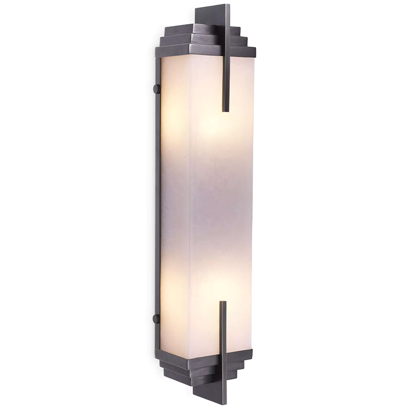 Бра Eichholtz Wall Lamp Harman Bronze Темная бронза Белое матовое стекло Бра Eichholtz Wall Lamp Harman Bronze Темная бронза Белое матовое стекло в Костроме | Loft Concept