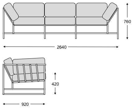 Диван Black Calfskin Sofa Диван Black Calfskin Sofa в Костроме