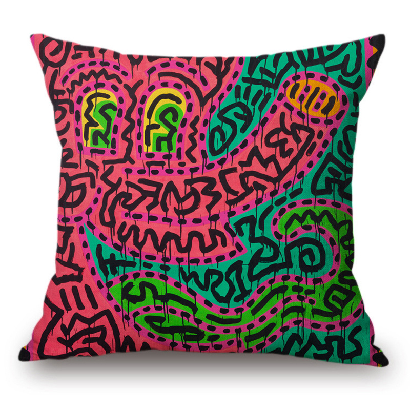 Подушка Keith Haring 15 Мульти Подушка Keith Haring 15 Мульти в Костроме | Loft Concept