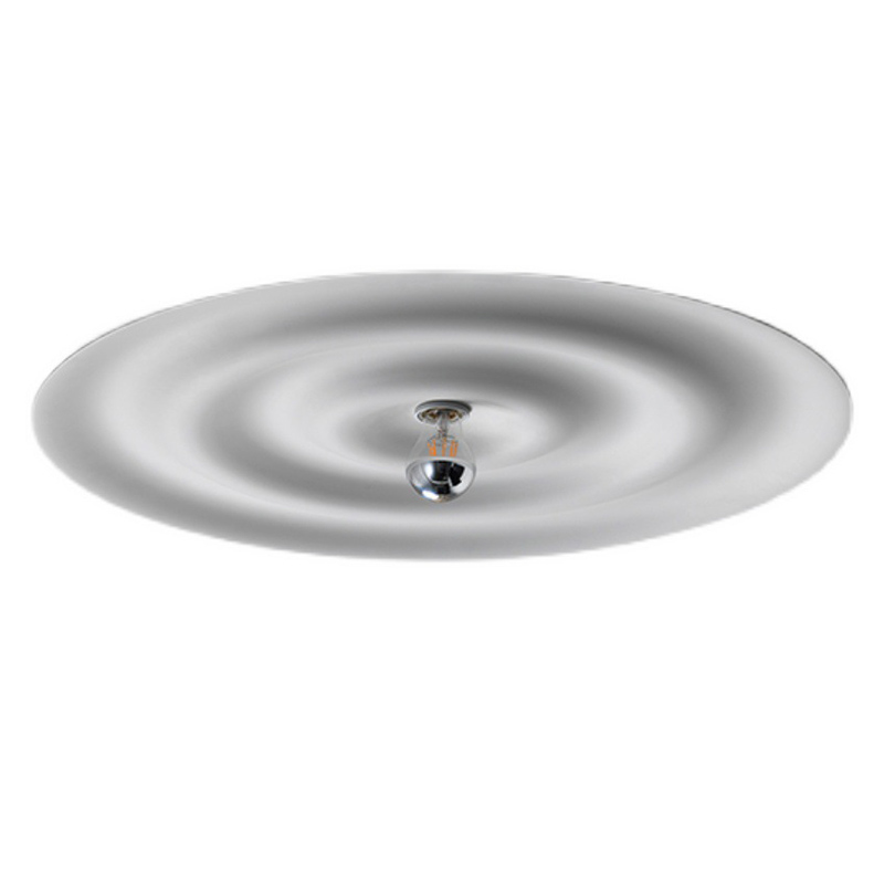 Потолочный светильник круглый Round Plate Белый Потолочный светильник круглый Round Plate Белый в Костроме | Loft Concept