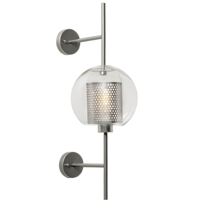 Бра Perforation Wall Lamp Nickel 58 Никель Прозрачное Стекло Бра Perforation Wall Lamp Nickel 58 Никель Прозрачное Стекло в Костроме | Loft Concept