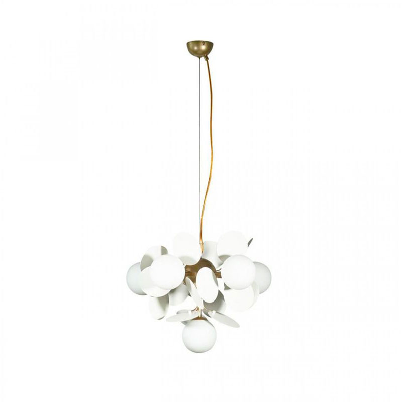 Люстра MATISSE Chandelier White 6 ламп Белый Золотой Люстра MATISSE Chandelier White 6 ламп Белый Золотой в Костроме | Loft Concept