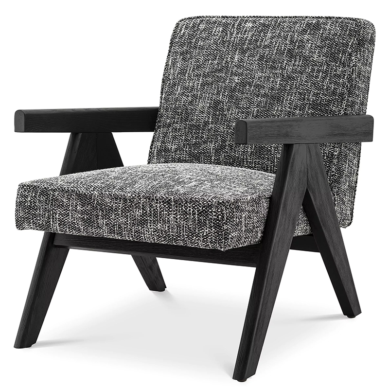 Кресло Eichholtz Chair Greta Черный Черный Черно-белый Кресло Eichholtz Chair Greta Черный Черный Черно-белый в Костроме | Loft Concept