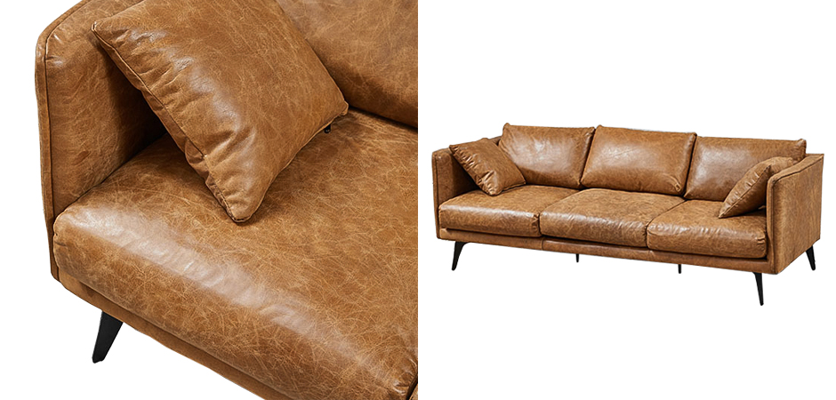 Диван Caramel Leather Triple Sofa Диван Caramel Leather Triple Sofa - Loft-Concept в Костроме