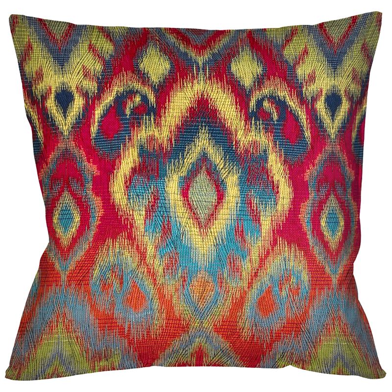 Декоративная подушка Ikat Pattern с разноцветным узором Мульти Декоративная подушка Ikat Pattern с разноцветным узором Мульти в Костроме | Loft Concept