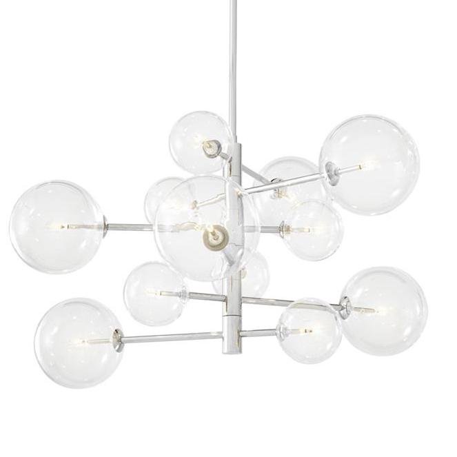 Люстра Chandelier Argento S Nickel Никель Прозрачное Стекло Люстра Chandelier Argento S Nickel Никель Прозрачное Стекло в Костроме | Loft Concept