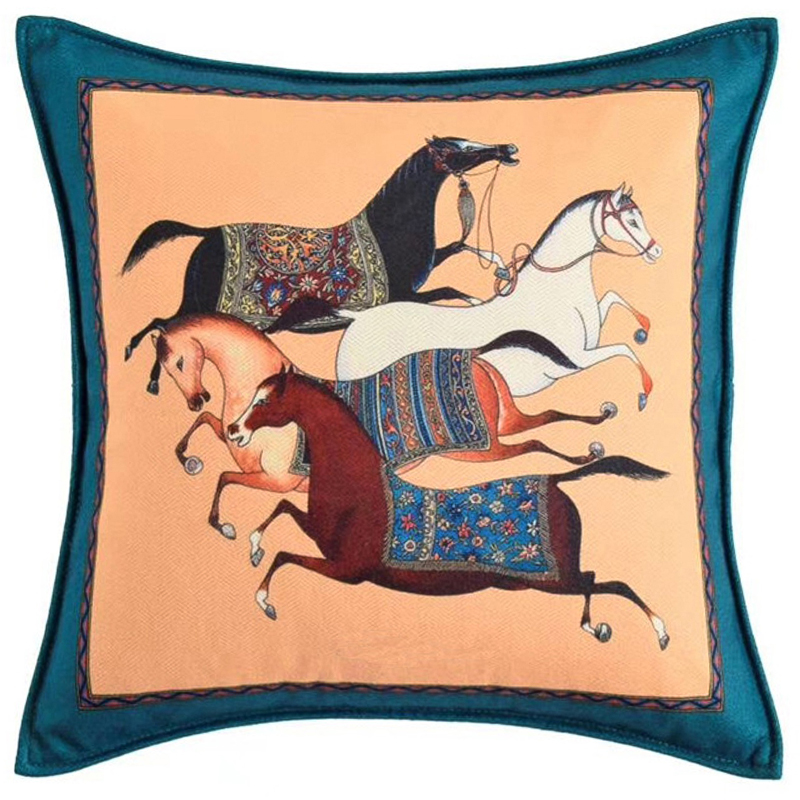 Декоративная подушка Hermes Horse 40 Мульти Декоративная подушка Hermes Horse 40 Мульти в Костроме | Loft Concept