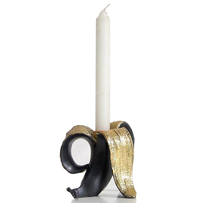 Подсвечник Black Banana Черный Золотой Подсвечник Black Banana Черный Золотой в Костроме | Loft Concept