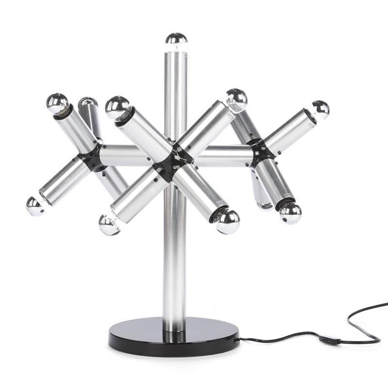 Настольная лампа Fenton Table Lamp Серебряный Настольная лампа Fenton Table Lamp Серебряный в Костроме | Loft Concept