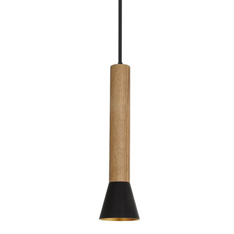 Подвесной светильник Marius Cone Hanging lamp Черный Древесина в Костроме | Loft Concept 