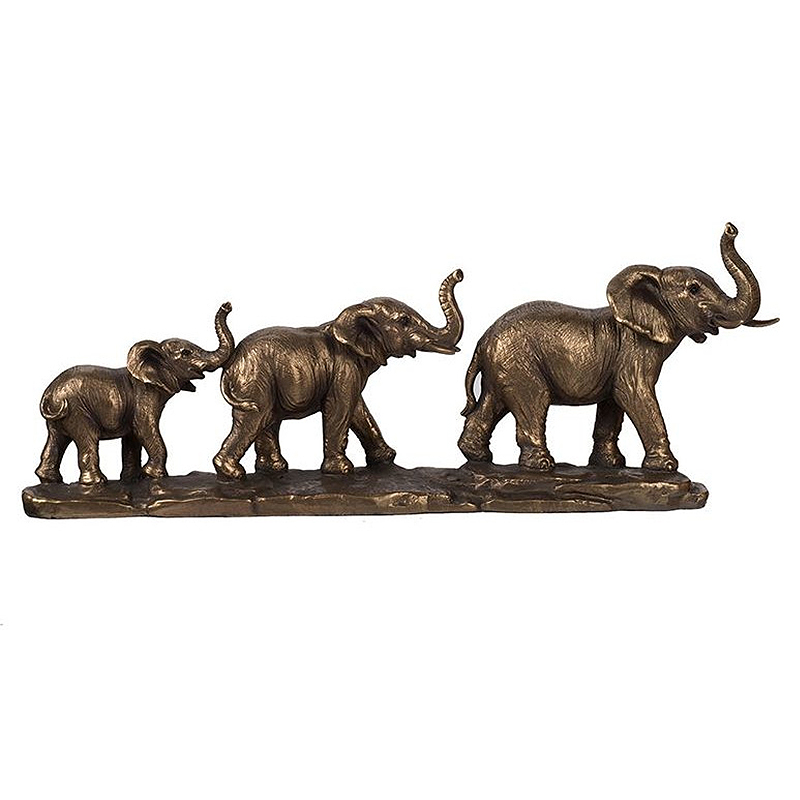 Композиция в виде семьи слонов Elephants Figurine Бронза Композиция в виде семьи слонов Elephants Figurine Бронза в Костроме | Loft Concept