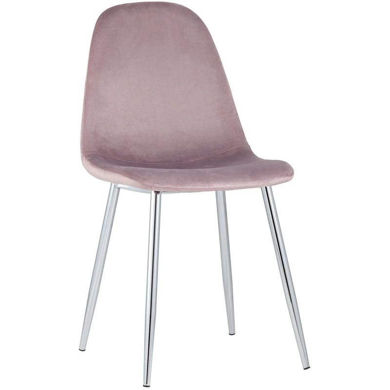 Стул Archie Chair Пыльно-Розовый Велюр Хромированные ножки Розовый пастельный Серебряный Стул Archie Chair Пыльно-Розовый Велюр Хромированные ножки Розовый пастельный Серебряный в Костроме | Loft Concept