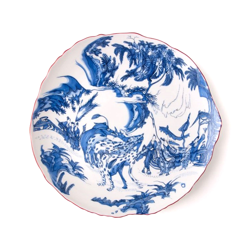Тарелка Seletti Blue Chinoiserie Белый Синий Тарелка Seletti Blue Chinoiserie Белый Синий в Костроме | Loft Concept
