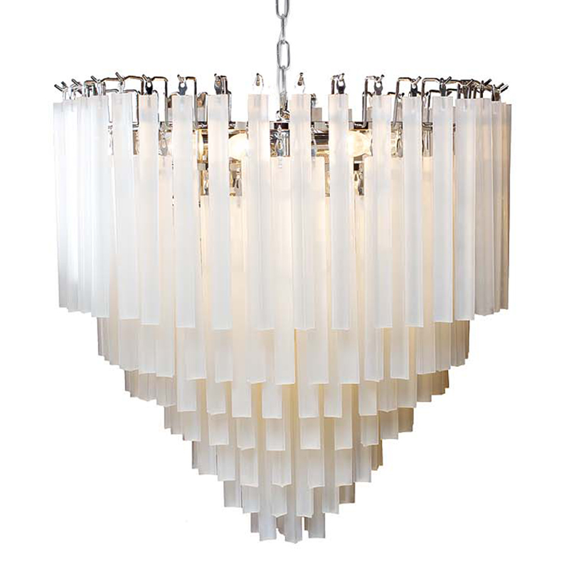 Люстра Eichholtz Chandelier Nova Chrome Молочный Хром Люстра Eichholtz Chandelier Nova Chrome Молочный Хром в Костроме | Loft Concept