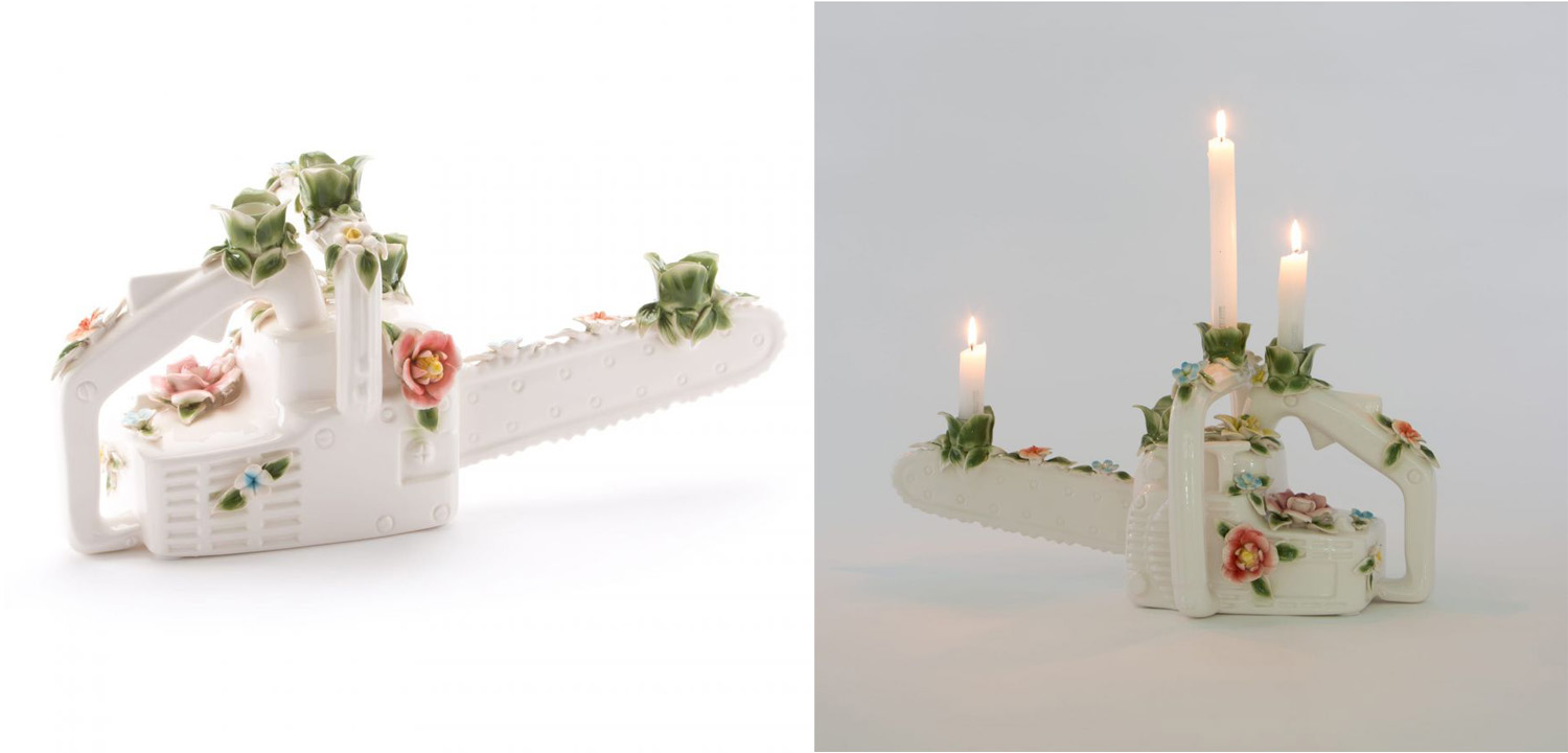 Дизайнерский подсвечник Flower Attitude The Chainsaw - фото №2