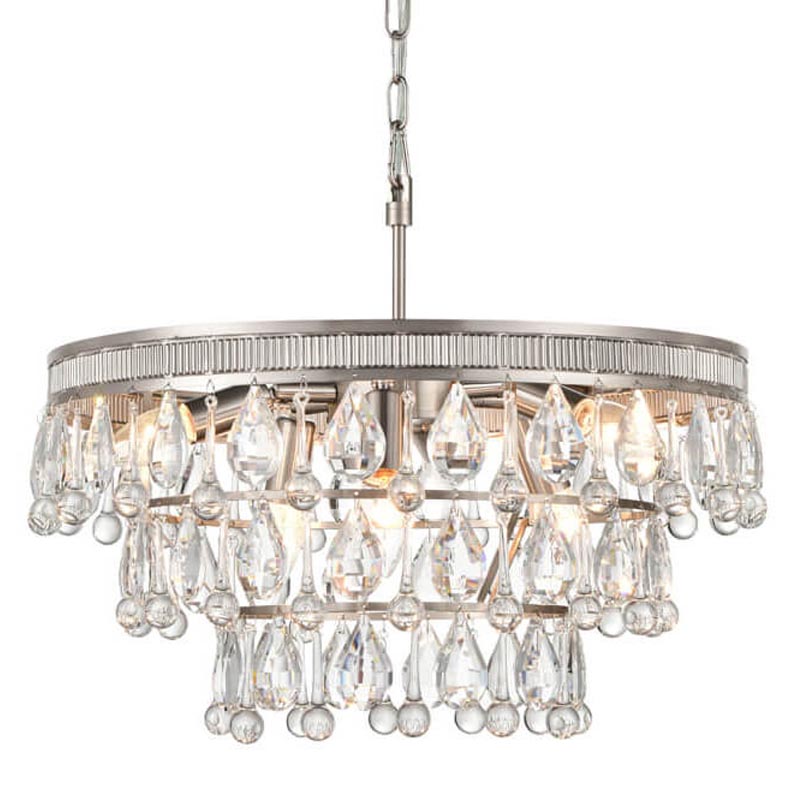 Люстра Freude Chandelier 50 Прозрачный (Transparent) Никель Сатин Люстра Freude Chandelier 50 Прозрачный (Transparent) Никель Сатин в Костроме | Loft Concept