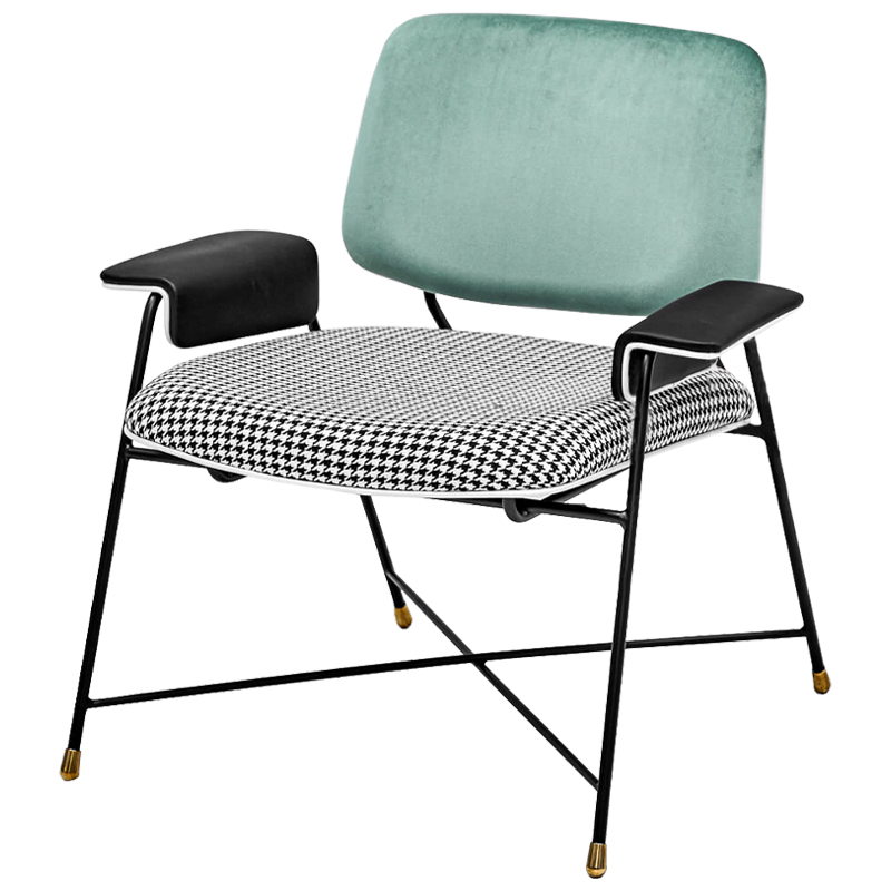 Кресло Bagot Chair Mint Черно-белый Мятный Кресло Bagot Chair Mint Черно-белый Мятный в Костроме | Loft Concept