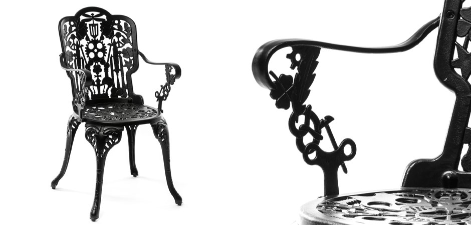Стул Seletti Industry Collection ALUMINIUM ARMCHAIR – BLACK Стул Seletti Industry Collection ALUMINIUM ARMCHAIR – BLACK - Loft-Concept в Костроме