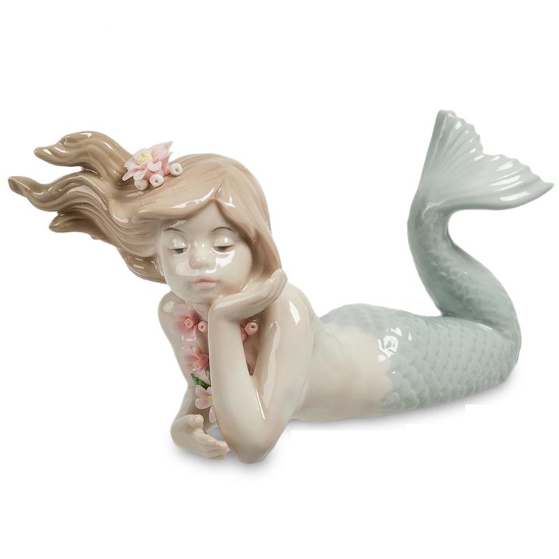 Статуэтка Mermaid Leia Бежевый Серо-голубой Розовый пастельный Статуэтка Mermaid Leia Бежевый Серо-голубой Розовый пастельный в Костроме | Loft Concept
