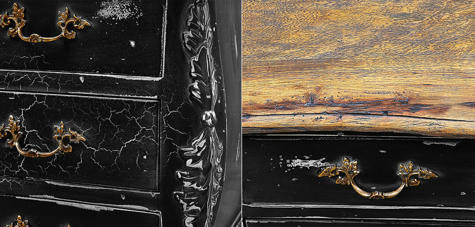 Комод в винтажном стиле Renee Black Vintage Commode Черный Комод в винтажном стиле Renee Black Vintage Commode Черный - Loft-Concept в Костроме