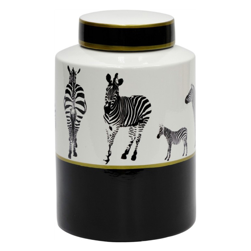 Ваза Zebra Vase white and black 26 Белый Черный Золотой Ваза Zebra Vase white and black 26 Белый Черный Золотой в Костроме | Loft Concept