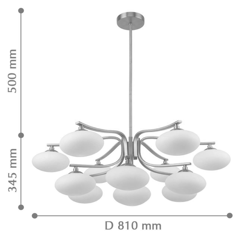 Oval Balls Mushrooms Chandelier 13 Silver Oval Balls Mushrooms Chandelier 13 Silver в Костроме