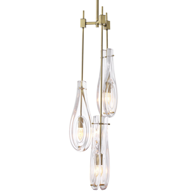 Люстра Eichholtz Chandelier Bellano S Brass Латунь Прозрачный Люстра Eichholtz Chandelier Bellano S Brass Латунь Прозрачный в Костроме | Loft Concept