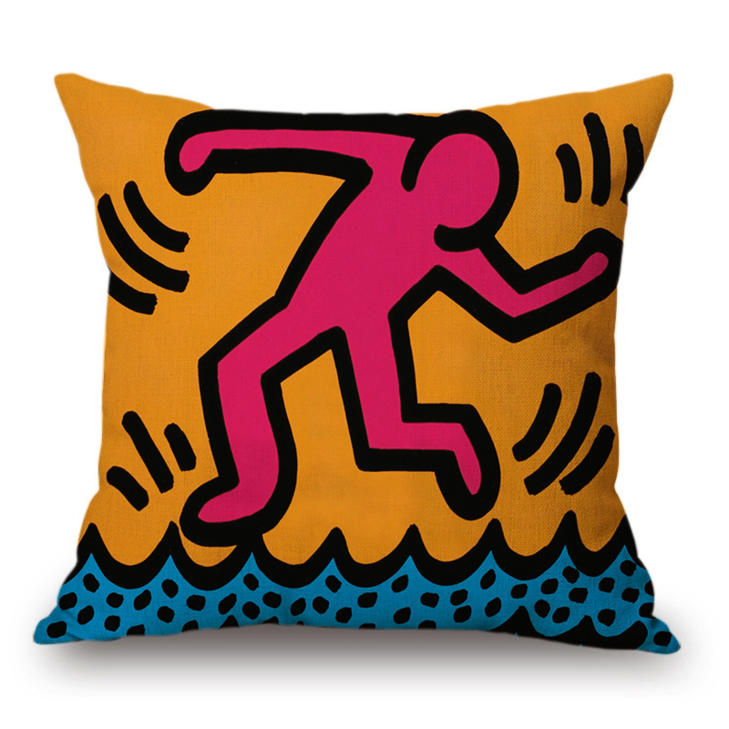 Подушка Keith Haring 4 Мульти Подушка Keith Haring 4 Мульти в Костроме | Loft Concept