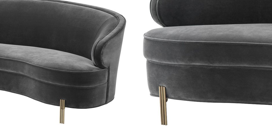 Диван Eichholtz Sofa Pierson dark grey Диван Eichholtz Sofa Pierson dark grey - Loft-Concept в Костроме