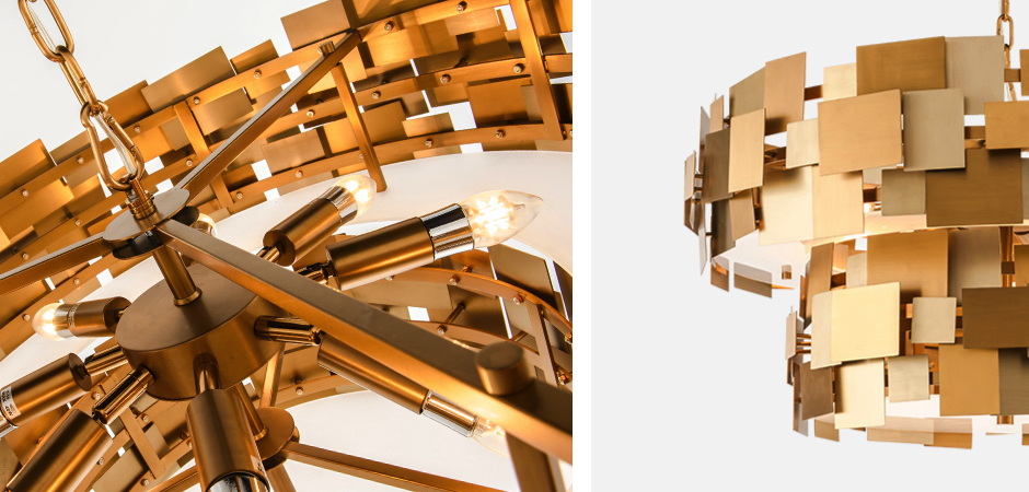 Люстра Gold Plate Chandelier 8 Люстра Gold Plate Chandelier 8 - Loft-Concept в Костроме