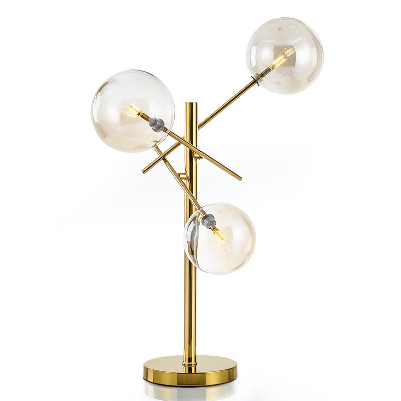 Настольная лампа Gallotti & Radice Bolle Table lamp Золотой Дымчатый (Smoke) Настольная лампа Gallotti & Radice Bolle Table lamp Золотой Дымчатый (Smoke) в Костроме | Loft Concept