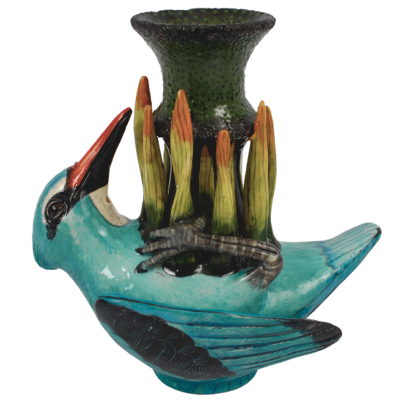 Ваза Голубая Птичка Woodland Kingfisher Vase Синий Ваза Голубая Птичка Woodland Kingfisher Vase Синий в Костроме | Loft Concept