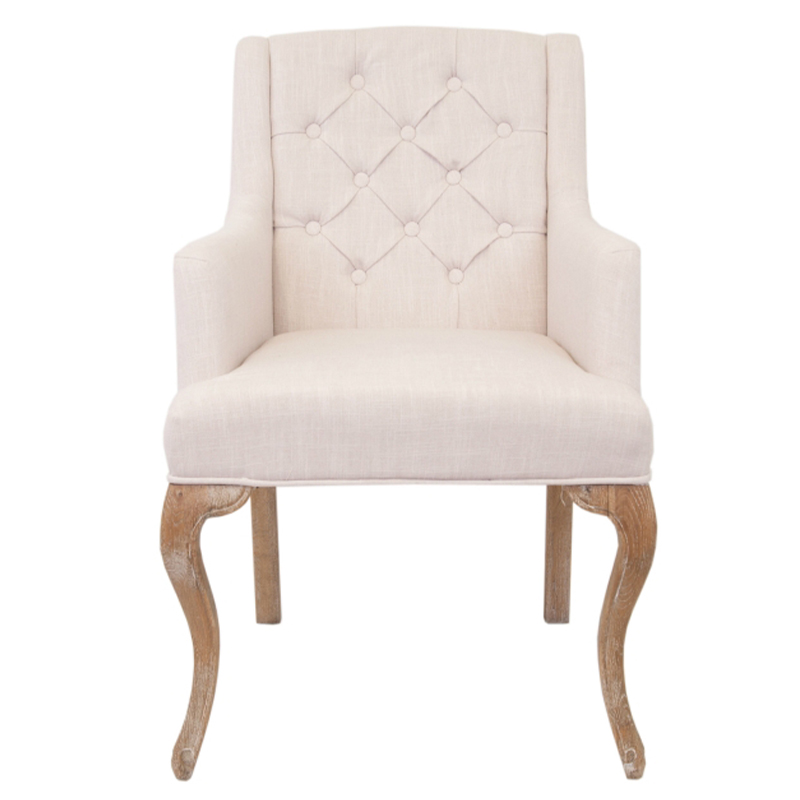 Кресло Mason Classical Armchair beige flax Бежевый Коричневый Кресло Mason Classical Armchair beige flax Бежевый Коричневый в Костроме | Loft Concept