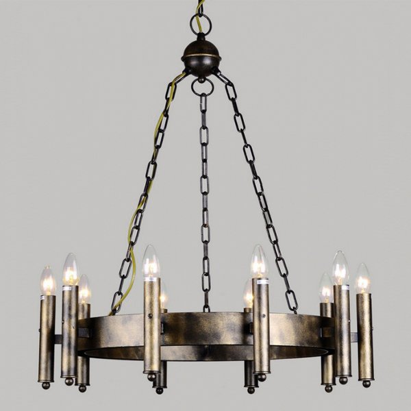 Люстра Loft Castle Chandelier 10 Металлик винтаж Люстра Loft Castle Chandelier 10 Металлик винтаж в Костроме | Loft Concept