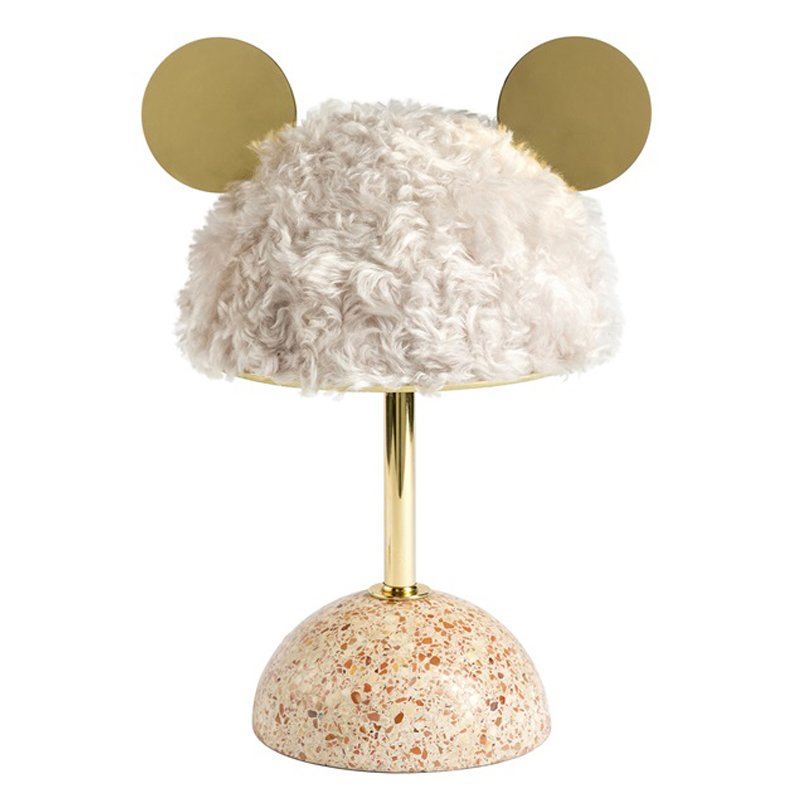 Настольная лампа White Mouse Table Lamp Белый Латунь Розовый пастельный Настольная лампа White Mouse Table Lamp Белый Латунь Розовый пастельный в Костроме | Loft Concept
