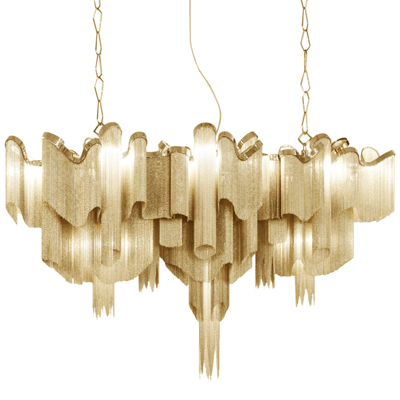 Люстра Terzani STREAM Gold Глянцевое золото Люстра Terzani STREAM Gold Глянцевое золото в Костроме | Loft Concept