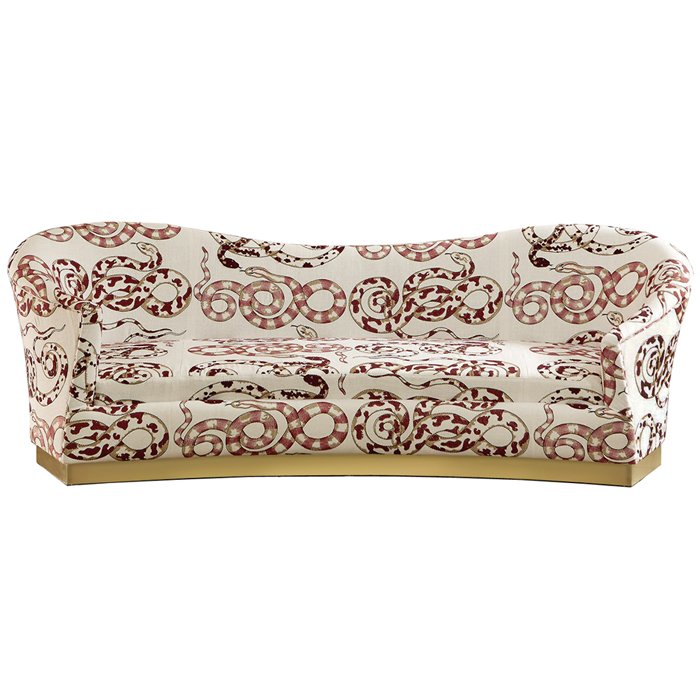 Диван KELLY SOFA Venimeuses Snake Embroidery Белый Диван KELLY SOFA Venimeuses Snake Embroidery Белый в Костроме | Loft Concept