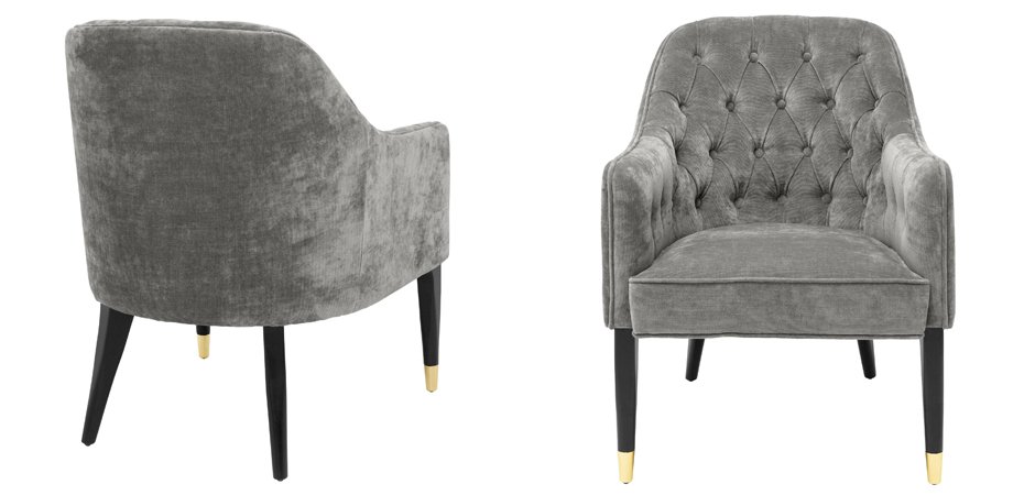 Кресло Eichholtz Chair Cyrus Grey Кресло Eichholtz Chair Cyrus Grey - Loft-Concept в Костроме